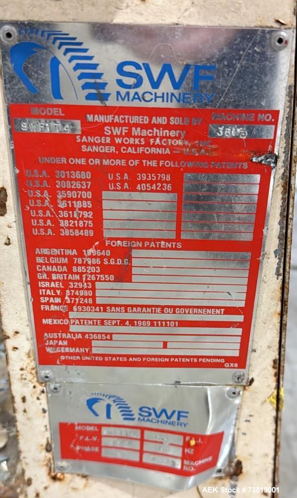 Pre-Owned SWF Model IT4 Glue Tray Former – Up to 35 TPM | Case Packing Equipment