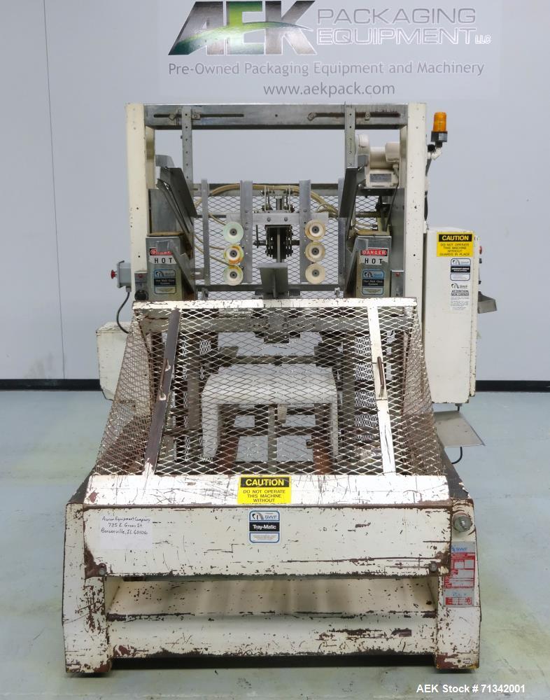 Used SWF Model 1T4 Automatic Hot Melt Glue Tray Former with Vacuum Pick Off