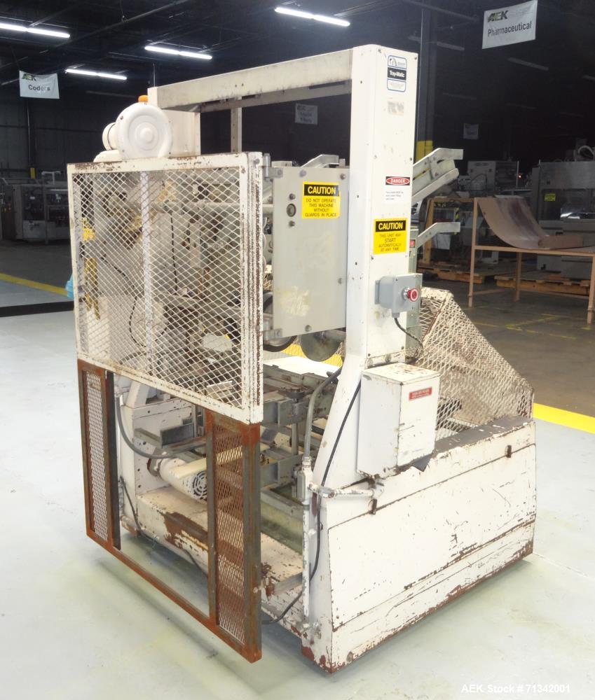 Used SWF Model 1T4 Automatic Hot Melt Glue Tray Former with Vacuum Pick Off