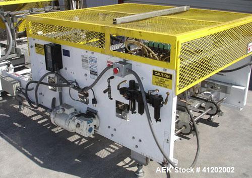 Used SWF Tray-Matic Tray Former, Model TF 600V. OEM rated to 3600 TPH depending on application. Equipped with Nordson 3500V hot glue system, Allen Bradley MicroLogix 1200 processor. Tray size range m...