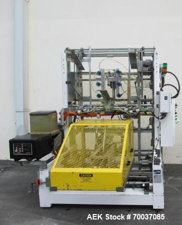 Used SWF Tray Former, Model TF600 with Electro Cam Plus 5000 controls and Dynatec hot melt glue unit. Capable of speed up to 35 trays per minute depending upon size and style of blanks to be formed.