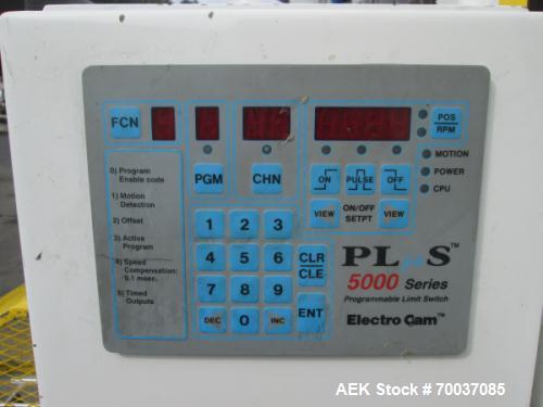 Used SWF Tray Former, Model TF600 with Electro Cam Plus 5000 controls and Dynatec hot melt glue unit. Capable of speed up to 35 trays per minute depending upon size and style of blanks to be formed.