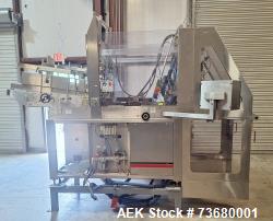 Used Delkor Automatic Hot Melt Glue Tray Former, Model TFS. Machine is rated for speeds up to 80 trays per minute (depending...