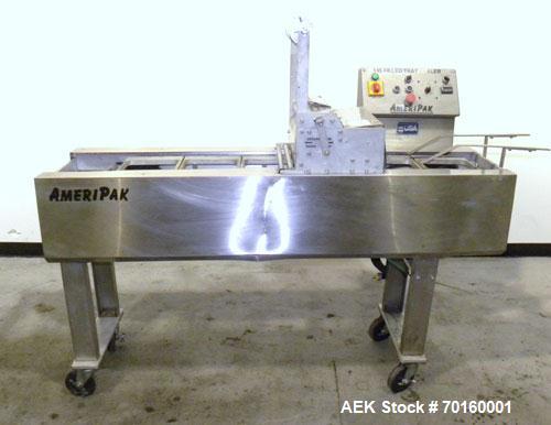 Used- Ameripak Filled Tray Sealer, Model 145. Capable of speeds up to 30 trays per minute depending on tray size, material, ...