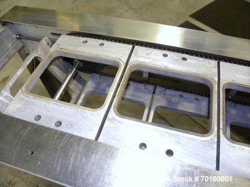 Used Ameripak Filled Tray Sealer, Model 145. Capable of speeds up to 30 trays per minute depending on tray size, material, and feeding capaility. Single parent roll, 3’’ I.D. core, maximum roll capac...
