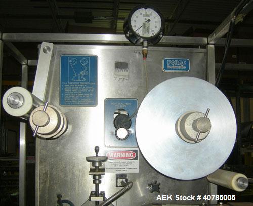 Used Fords Holmatic (Packaging Technologies) Model HSC - 50S tamper evident heat sealer capable of speeds from 50 to 100 cpm. Container size range: Diameter 20 to 178mm or 0.8 to 7.0"; Height up to 2...