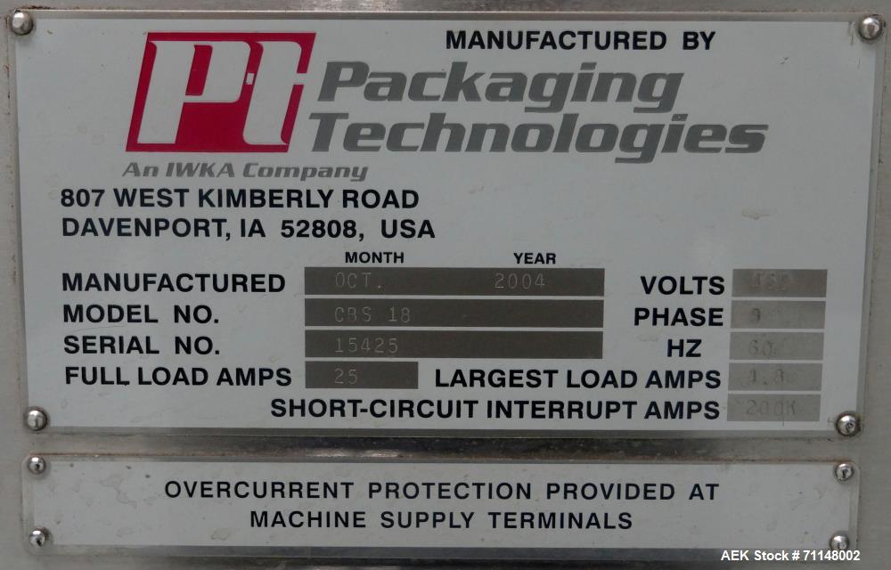 Used Holmatic Model CBS-18 Inline Conduction Heat Sealer