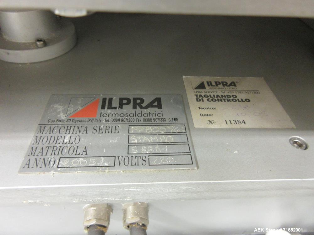 Used ILPRA Koch KATS MAP Tray Sealer. Model 800VG