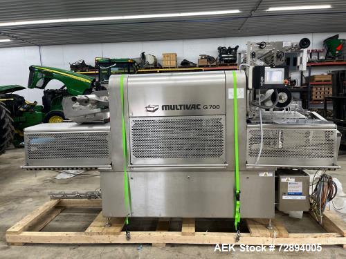 Used Multivac Model G700 Tray Sealer With Infeed Conveyor.