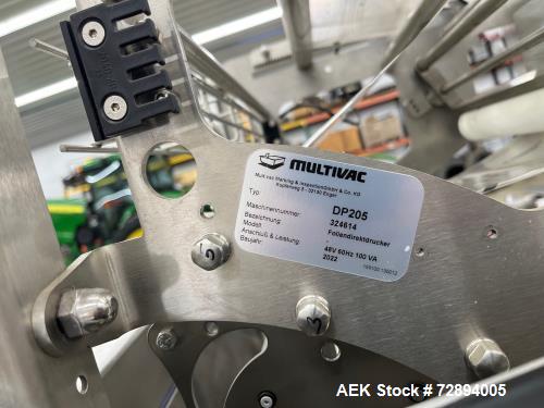 Used Multivac Model G700 Tray Sealer With Infeed Conveyor.