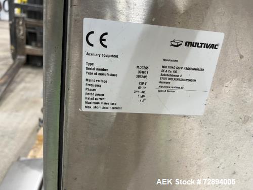 Used Multivac Model G700 Tray Sealer With Infeed Conveyor.