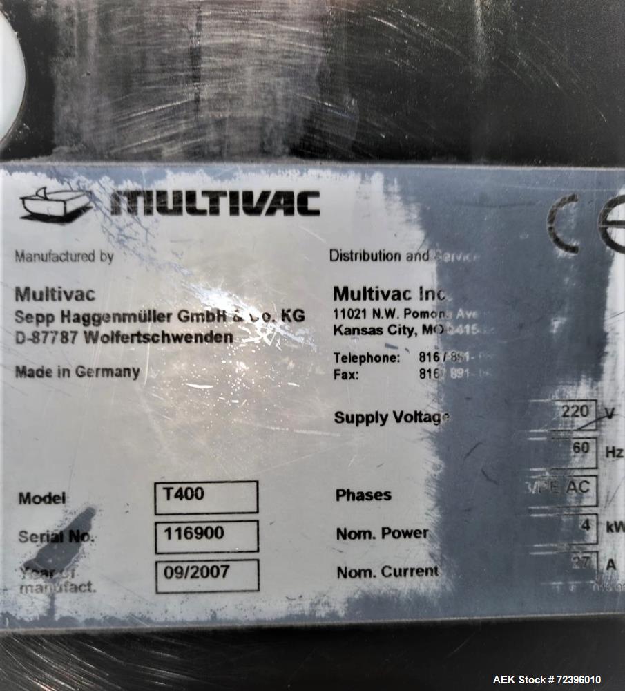 Used-Multivac T400 Stainless Steel Tray Sealer