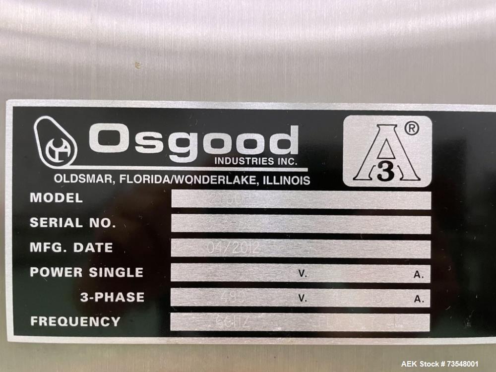 Used Osgood Continuous Tray Sealer – Model 2700-E with MAP Gas Flush