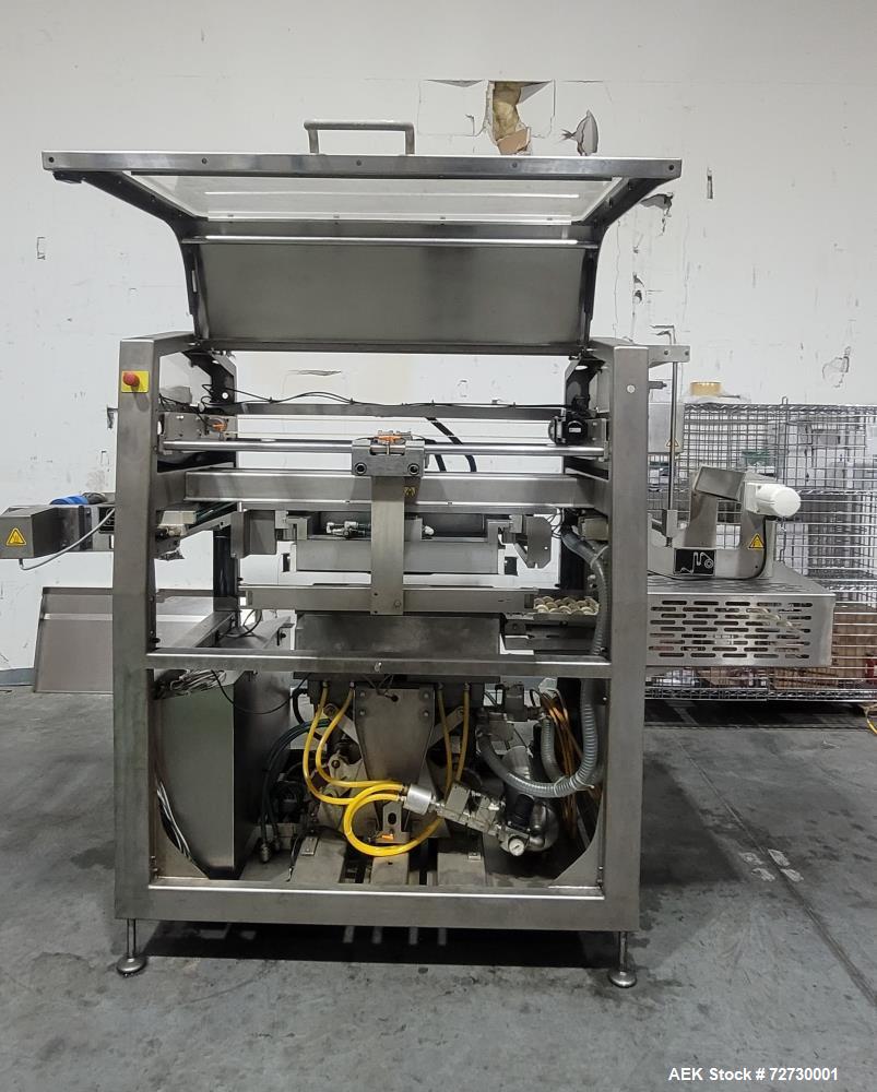 Used- Ross Inline Tray Sealer, Model IN650. Stainless steel. Machine dimensions: 3,690mm (145.3") Length x 1,070mm (42.10") ...