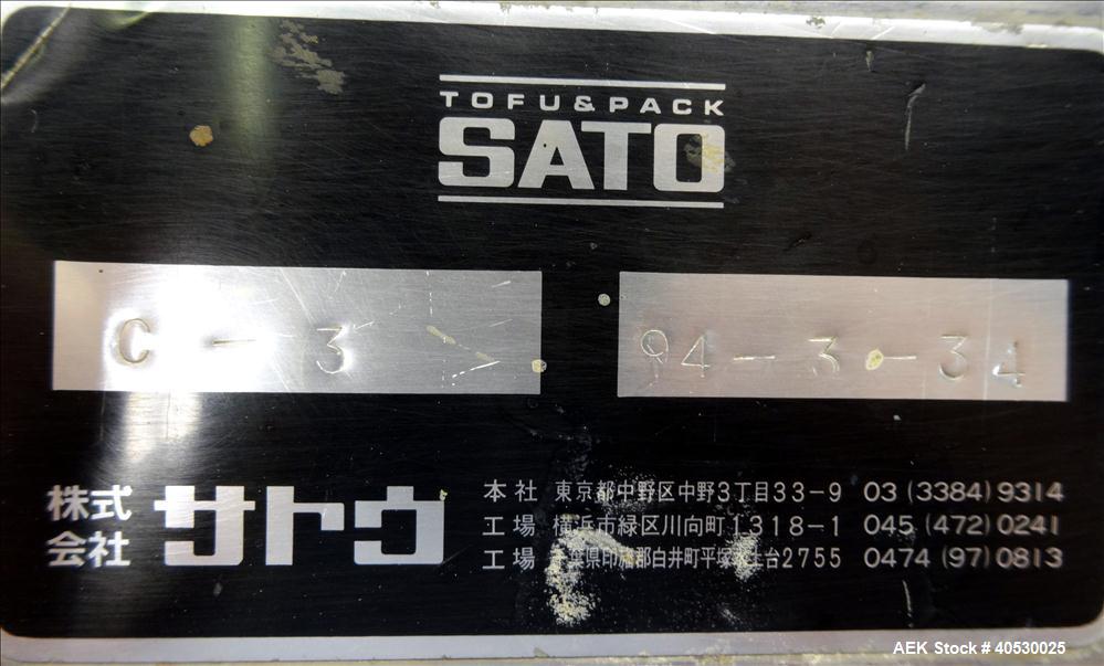Used Sato Tray Sealing Machine Used for Tofu Packaging, Model C-3