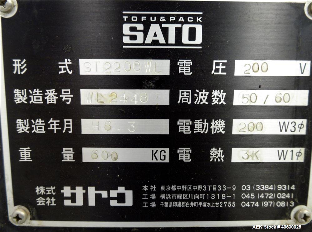 Used Sato Tray Sealing Machine Used for Tofu Packaging, Model C-3