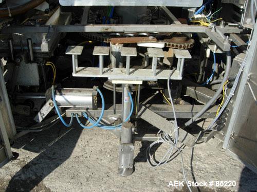 Used World Class Packaging Systems Rotary Sealer Tray, Model T-300. 5 up map sealer unit last running 5.5" wide x 6.5" long gas flush heat sealable trays. Busch vacuum pump, Omron PLC C200HS controll...