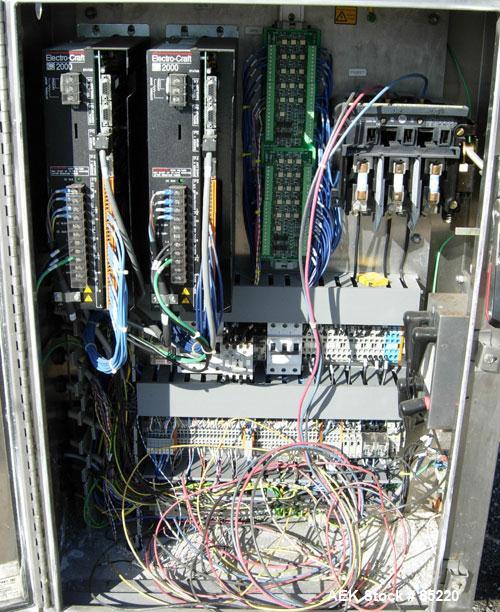 Used World Class Packaging Systems Rotary Sealer Tray, Model T-300. 5 up map sealer unit last running 5.5" wide x 6.5" long gas flush heat sealable trays. Busch vacuum pump, Omron PLC C200HS controll...