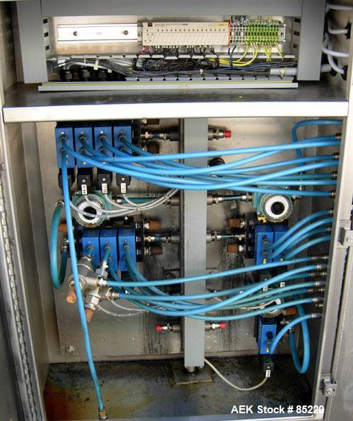 Used World Class Packaging Systems Rotary Sealer Tray, Model T-300. 5 up map sealer unit last running 5.5" wide x 6.5" long gas flush heat sealable trays. Busch vacuum pump, Omron PLC C200HS controll...