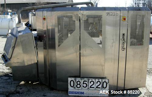 Used World Class Packaging Systems Rotary Sealer Tray, Model T-300. 5 up map sealer unit last running 5.5" wide x 6.5" long gas flush heat sealable trays. Busch vacuum pump, Omron PLC C200HS controll...