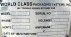 Used World Class Packaging Systems Rotary Sealer Tray, Model T-300. 5 up map sealer unit last running 5.5