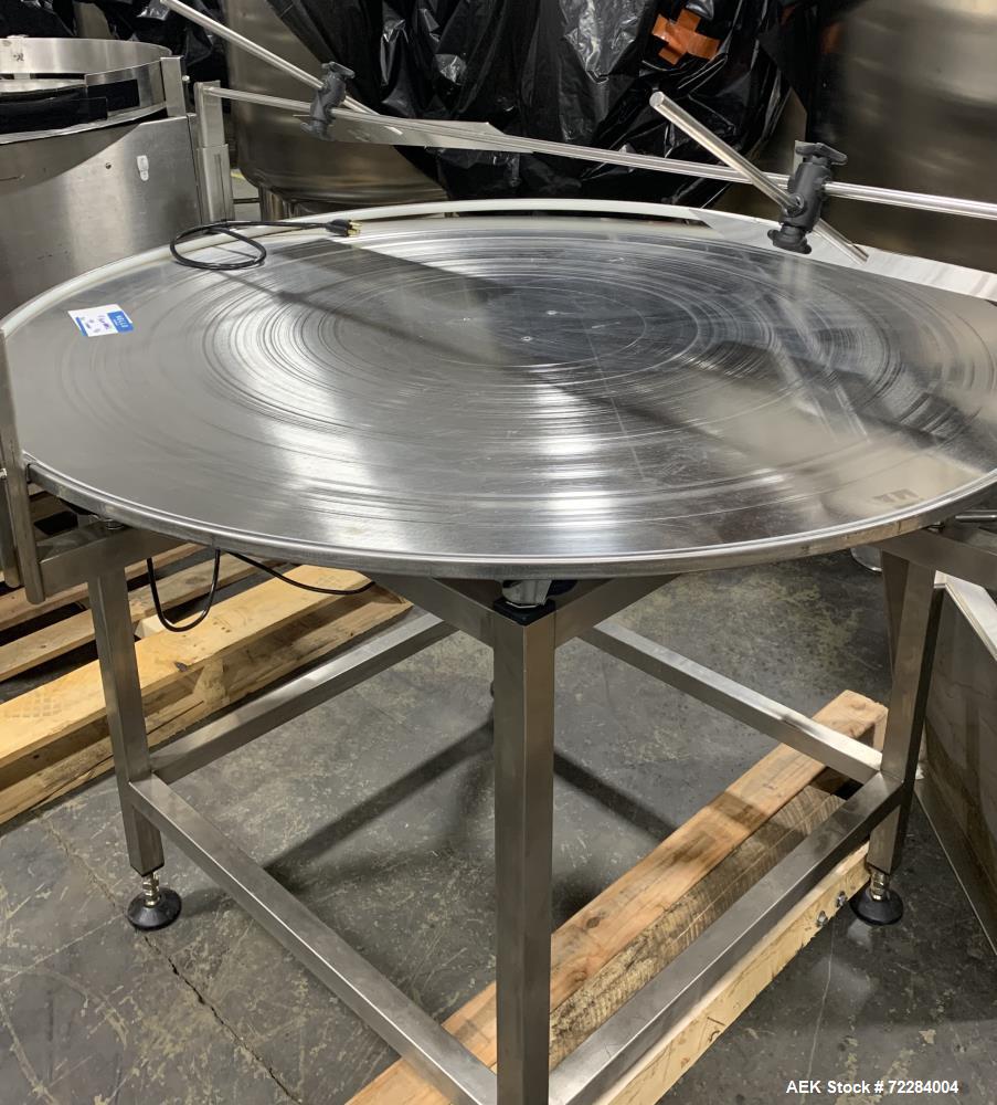 Used Anderson Machine Works Stainless Steel Rotary Accumulation Table