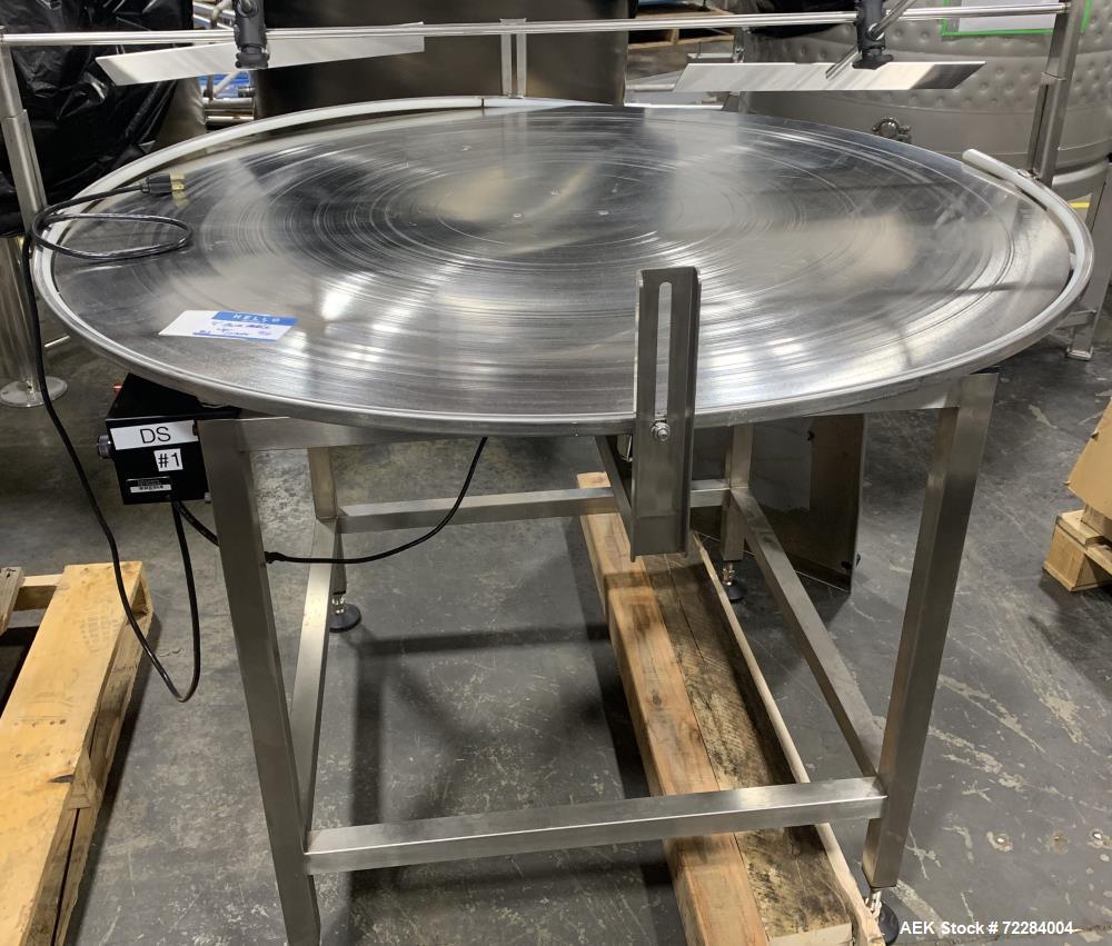 Used Anderson Machine Works Stainless Steel Rotary Accumulation Table