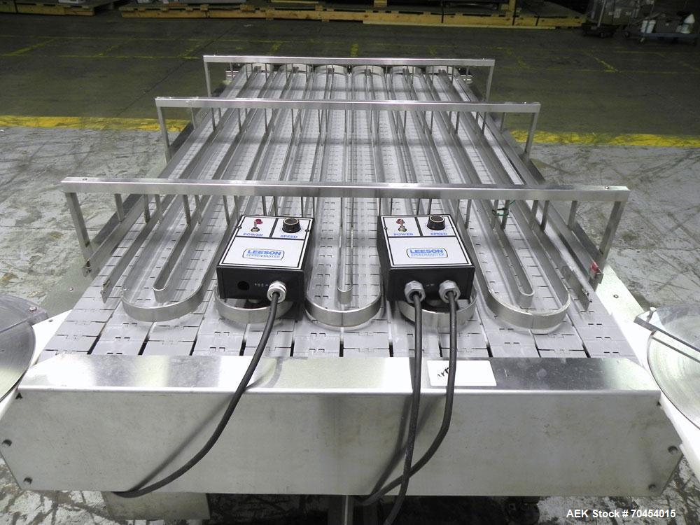 Used 40" x 7' Frame Multi-Lane Accumulation Conveyor