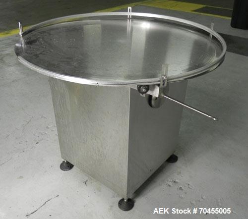 Used Inline Filling Systems 36" Diameter stainless steel accumulation table. Variable speed. 1/60/110v