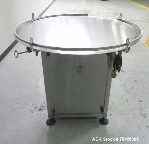 Used Inline Filling Systems 36" Diameter stainless steel accumulation table. Variable speed. 1/60/110v