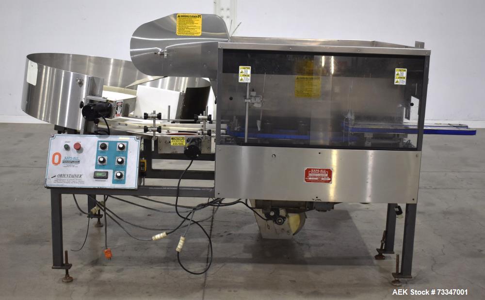 Used Kaps-All Model AU-6 Automatic Plastic Bottle Unscrambler – 300 CPM Capacity