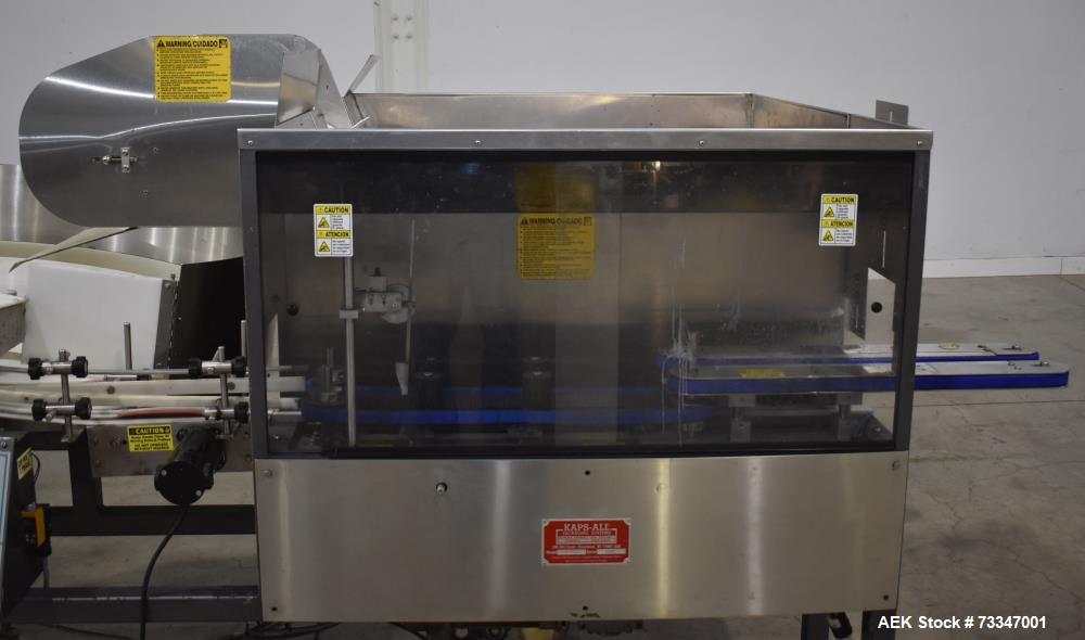 Used Kaps-All Model AU-6 Automatic Plastic Bottle Unscrambler – 300 CPM Capacity