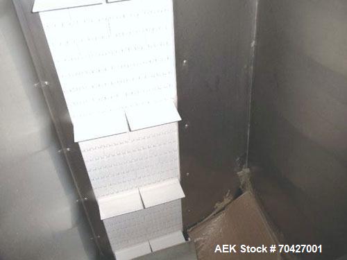 Used Kaps-All AU3 Bulk Bottle Unscrambler. Capable of speeds up to 150 bottles per minute. Bottle size range: (height) 1/2" to 6" (width) up to 3". Compact design. Has a 10 cu ft bottle hopper with a...