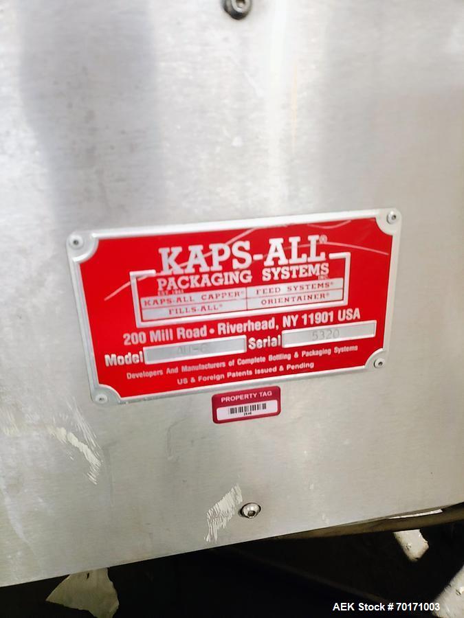 Used Kaps-All AU-6 Automatic Bottle Unscrambler – High-Speed Plastic Container Orientation System (Up to 300 BPM)