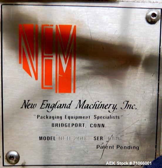Used- New England Machinery Model NEH-200 Bulk Bottle Unscrambler