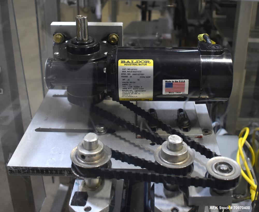 Used New England Machinery Model NEHCL-200AJ Bulk Bottle Unscrambler. Machine is capable of speeds up to 200 bottles per minute. Container size range: Diameter 5/8" - 3-1/2"; Height up to 10". Has in...