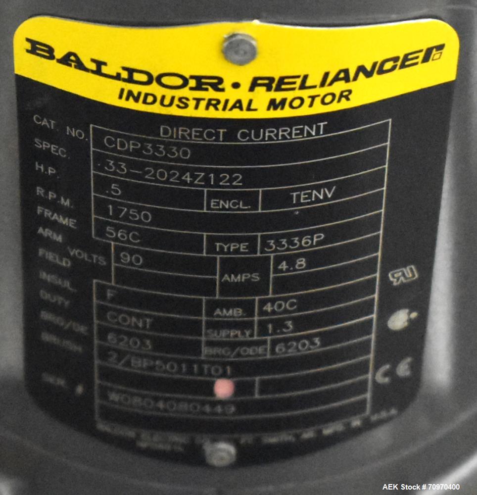 Used New England Machinery Model NEHCL-200AJ Bulk Bottle Unscrambler. Machine is capable of speeds up to 200 bottles per minute. Container size range: Diameter 5/8" - 3-1/2"; Height up to 10". Has in...