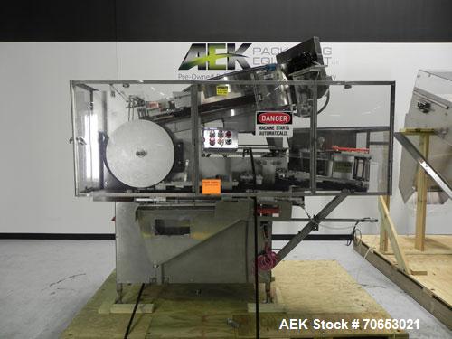 Used New England Model NEHCL-250AJ Bulk Bottle Unscrambler. Has integrated ionized air cleaner. Was last running 45 cc and 60 cc plastic pharmaceutical grade bottles. Includes New England model H/E-1...