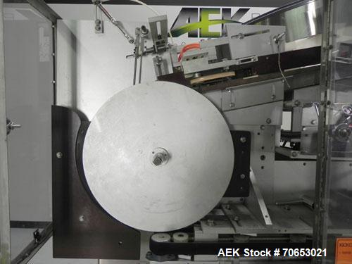 Used New England Model NEHCL-250AJ Bulk Bottle Unscrambler. Has integrated ionized air cleaner. Was last running 45 cc and 60 cc plastic pharmaceutical grade bottles. Includes New England model H/E-1...