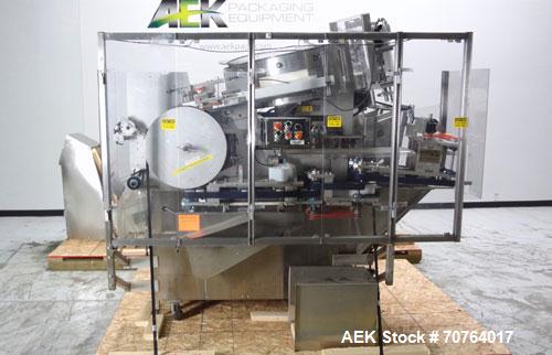 Used New England Machinery Model NEHCL-350 Bulk Bottle Unscrambler. Machine is capable of speeds up to 350 bottles per minute. Has a container size range of 5/8" to 3-1/2" (diameter) with heights up ...