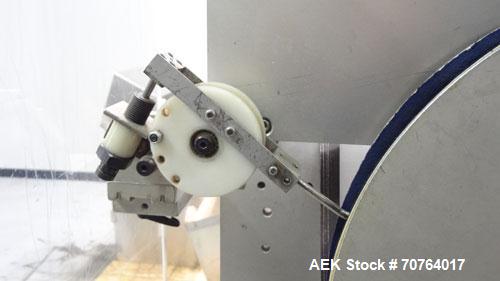 Used New England Machinery Model NEHCL-350 Bulk Bottle Unscrambler. Machine is capable of speeds up to 350 bottles per minute. Has a container size range of 5/8" to 3-1/2" (diameter) with heights up ...