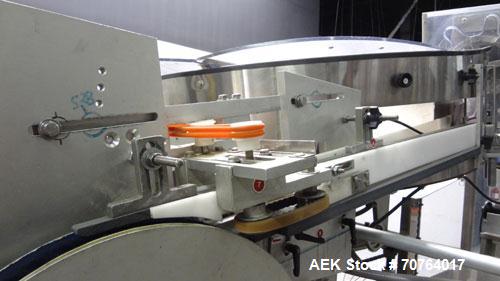 Used New England Machinery Model NEHCL-350 Bulk Bottle Unscrambler. Machine is capable of speeds up to 350 bottles per minute. Has a container size range of 5/8" to 3-1/2" (diameter) with heights up ...