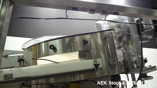Used New England Machinery Model NEHCL-350 Bulk Bottle Unscrambler. Machine is capable of speeds up to 350 bottles per minute. Has a container size range of 5/8" to 3-1/2" (diameter) with heights up ...