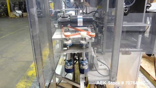 Used New England Machinery Model NEHCL-350 Bulk Bottle Unscrambler. Machine is capable of speeds up to 350 bottles per minute. Has a container size range of 5/8" to 3-1/2" (diameter) with heights up ...