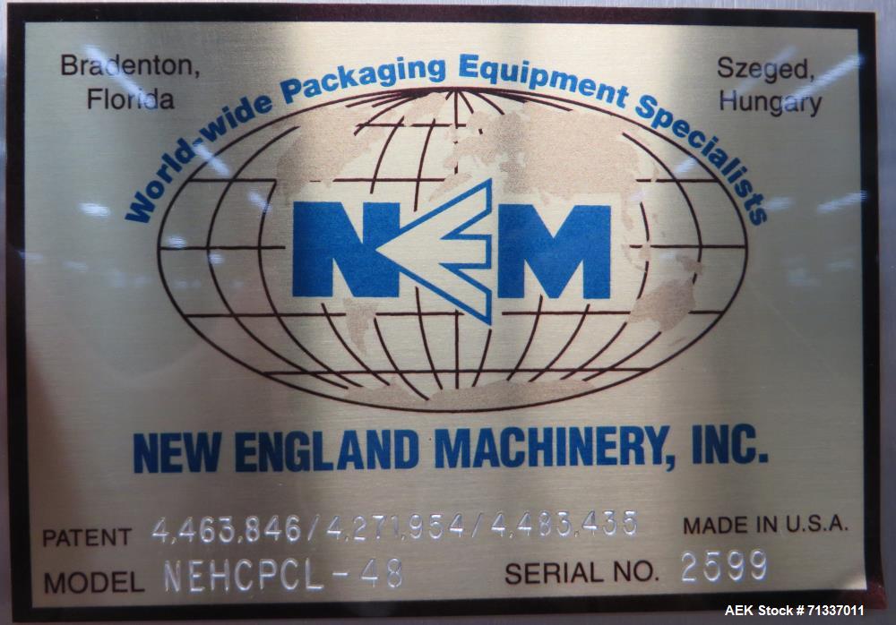 Used New England Machinery (NEM) Model NEHCPCL-48 Bulk Bottle Unscrambler