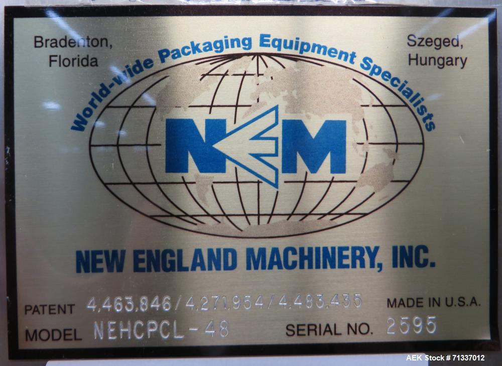 Used New England Machinery Model NEHCPCL-48 Unscrambler