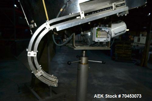 Used Mengibar 44” Diameter Bottle Unscrambler, Model MI-2, Serial #306015, Built 1997. Includes an integrated elevator, model EC300/2000, serial #306015. SELLING PRICE AS IS, WHERE IS, SANFORD, NC.