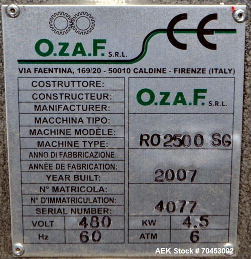 Unused- Ozaf Automatic Bottle Unscrambling & Pucking System, Model RO2500SG