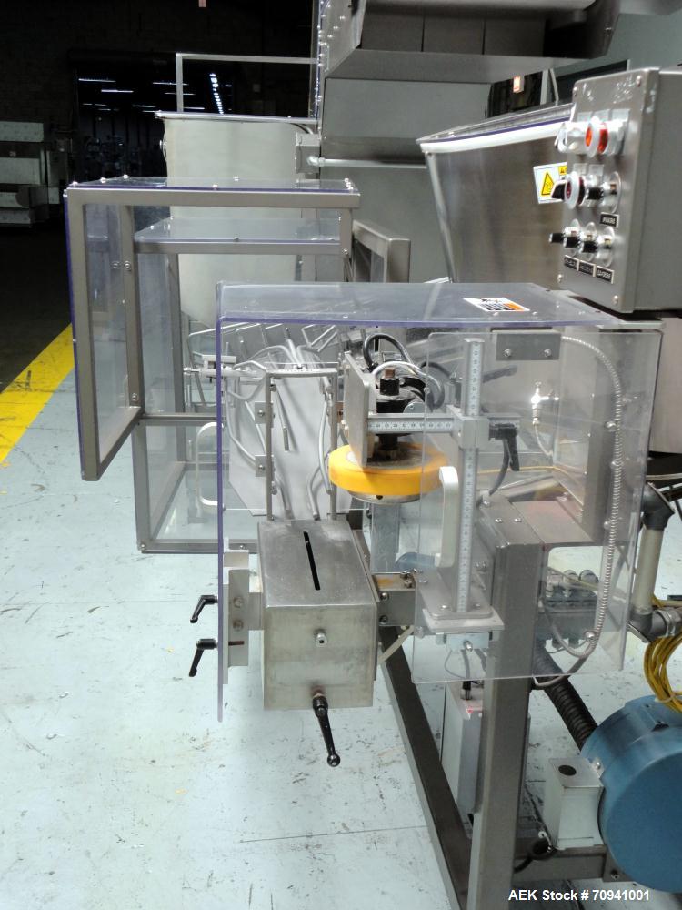 Used Omega Design Model 5D-ST Bulk Bottle Unscrambler with Hopper Elevator Mode
