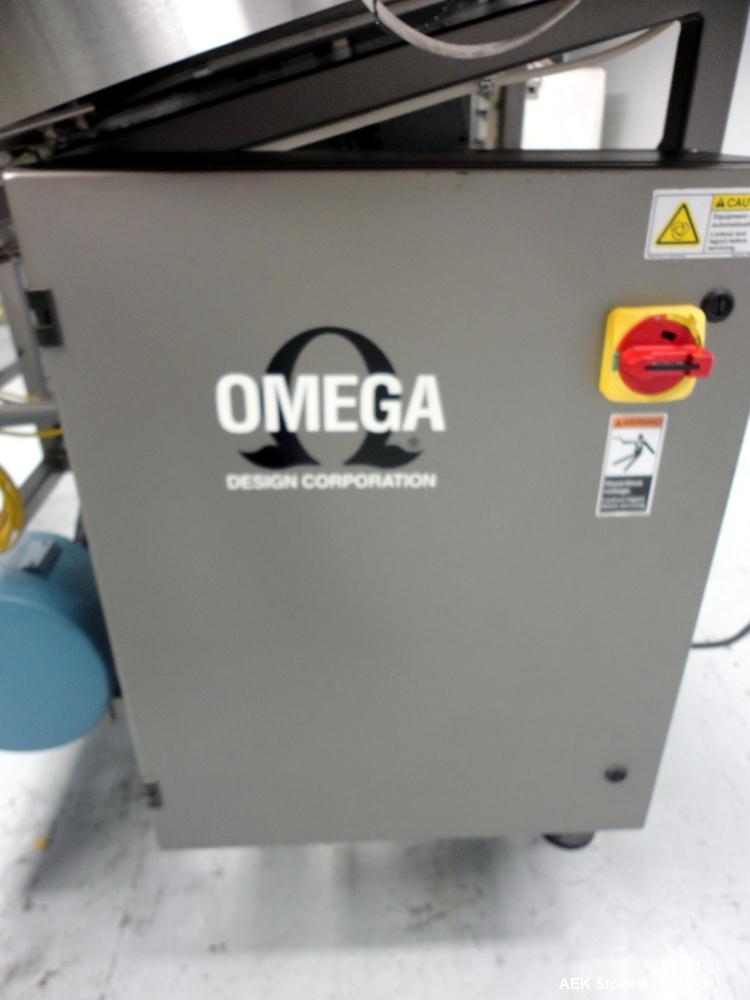 Used Omega Design Model 5D-ST Bulk Bottle Unscrambler with Hopper Elevator Mode